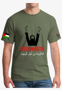 Resistir para existir! Palestina. Remera de algodón peinado premium!