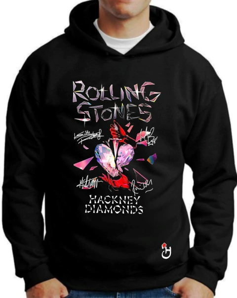 Buzo canguro de frisa Premium. Hoodie. Rolling Stones. Mod B121. - comprar online