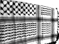 Kufiya. Pañuelos Árabes. extra grandes! 1,20 x 1,20. Blanco y negro. - tienda online