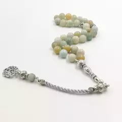 Masbaha. Tasbih. Piedra Amazonita Natural. Rezo. Islam. .✈️ Envío internacional .Entrega estimada entre 15 y 30 días hábiles - comprar online
