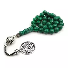 Masbaha. Tasbih. Piedra Malaquita. Rezo. Islam. ✈️ Envío internacional .Entrega estimada entre 15 y 30 días hábiles - comprar online
