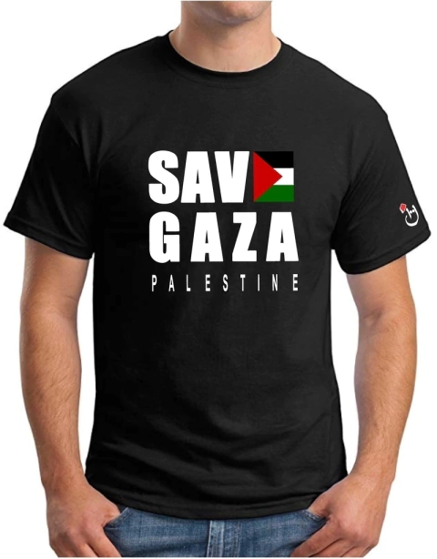 Palestina. Save Gaza. Remera de algodón peinado premium! Mod.-PAL-0010