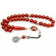 Masbaha.Tasbih.Piedra ágata roja Natural. Rezo. Islámico.✈️ Envío internacional .Entrega estimada entre 15 y 30 días hábiles. - tienda online