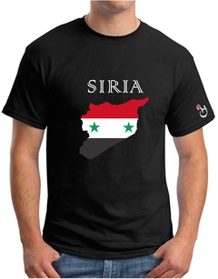 Siria. Mapa. Remera de algodón peinado premium!