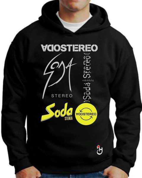 Buzo canguro de frisa Premium. Hoodie. Soda Stereo. Mod B092. - comprar online