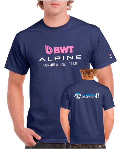 Alpine. Colapinto. Fórmula 1. Automovilismo. Remera de algodón peinado premium! - comprar online