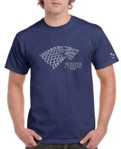 Game Of Thrones. Juego de Tronos. Winter. Plateada. Remera de algodón peinado premium!