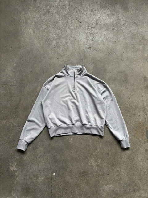 GREY QUARTER ZIP - comprar online