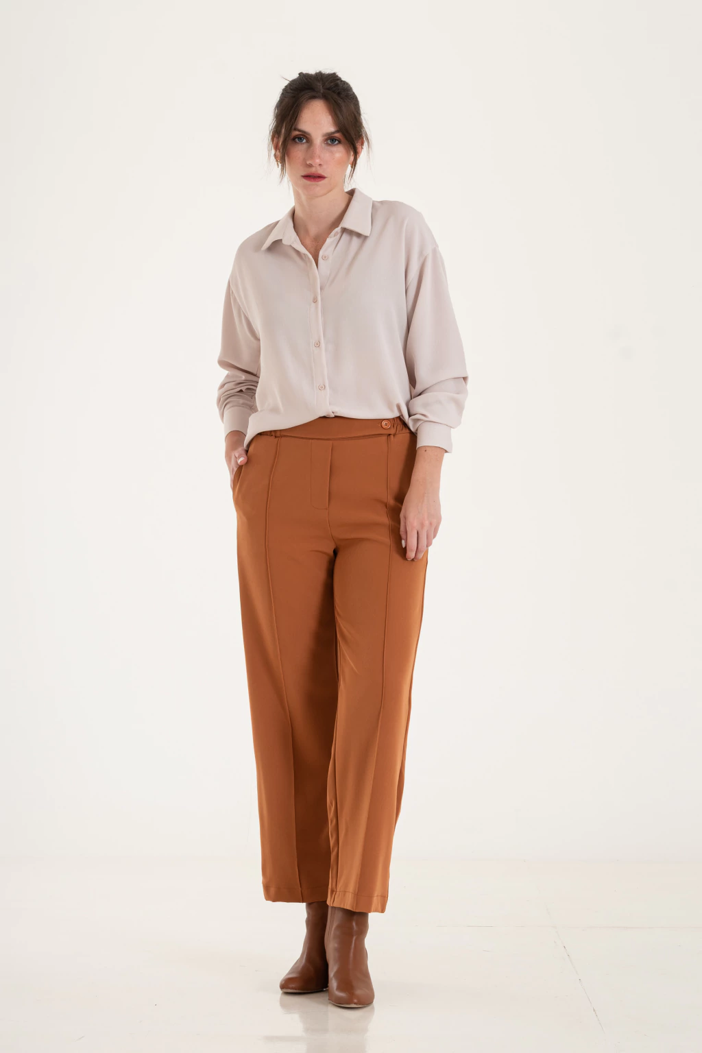 28001-PANTALON SASTRERO SPANDEX CON DETALLE DE PESPUNTE
