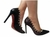 Scarpin np preto/vz preto/spike Salto 11 cm