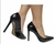 Scarpin Verniz Preto Solado Onça - comprar online