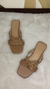 Rasteira Cutout caramelo