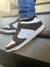 Tênis masculino branco com Marrom