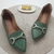 Sapatilha Mocassim Bico Fino Verde