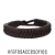 Pulsera Trenzada Cuero Marrón