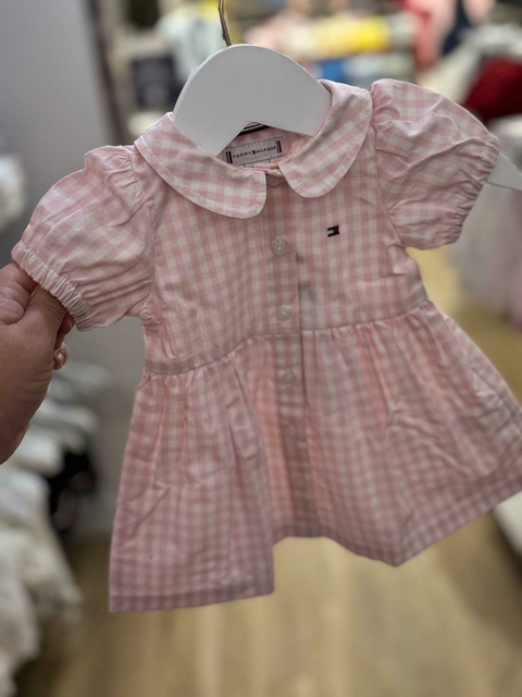 Vestido Xadrez rosa Tommy Hilfiger