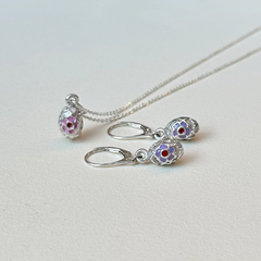 Imagen de Aros Cloisonné Plata 925
