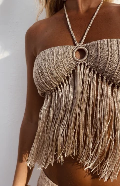 TOP FRANJA HALO SOLAR (CHAMPAGNHE) - Mandie