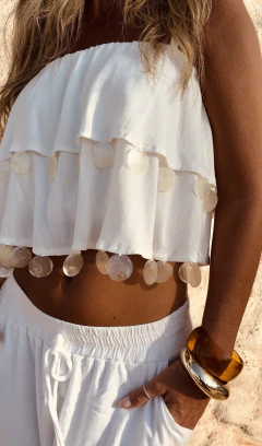 TOP GYPSY OFF (CAPIZ NATURAL TRANSLUCIDO) - Mandie
