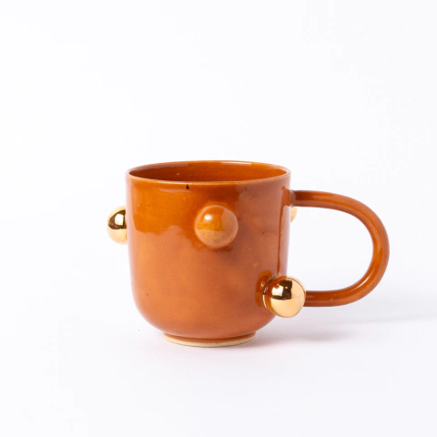 Caneca Bruxelas com Ouro Alternado OCRE