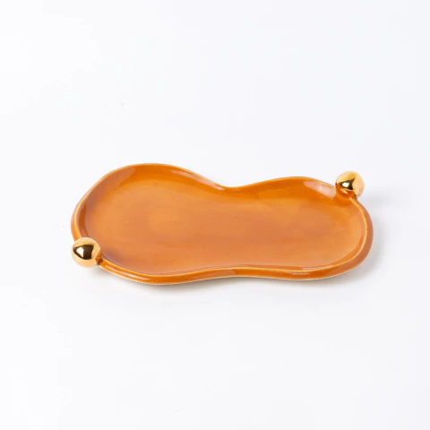 Bandeja Donna Mini com Ouro OCRE