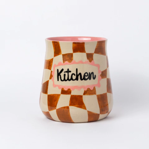 Vaso Kitchen Chess CARAMELO e ROSA