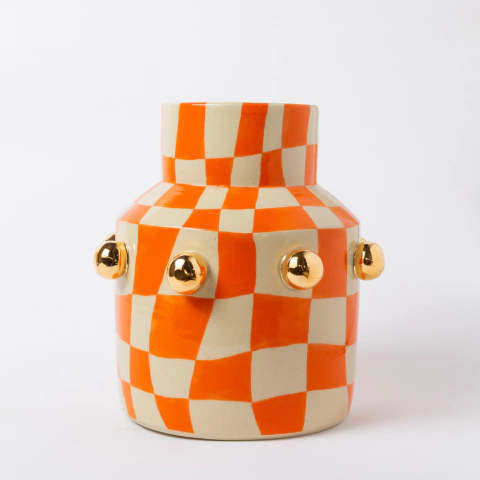 Vaso Stella Xadrez LARANJA