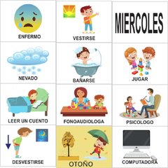 AGENDA VISUAL DIARIA MAGNETICA CON PICTOGRAMAS - tienda online