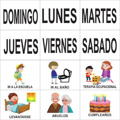 AGENDA VISUAL DIARIA MAGNETICA CON PICTOGRAMAS