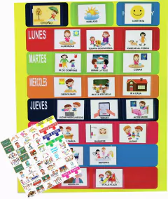 COMBO AGENDA SEMANAL MAGNETICA CON PICTOGRAMAS + ACTIVIDADES DE JARDIN O PRIMARIA