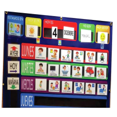 AGENDA VISUAL SEMANAL CON 96 PICTOGRAMAS HORIZONTAL