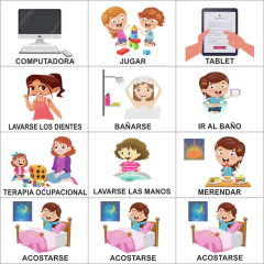 AGENDA VISUAL SEMANAL CON 132 PICTOGRAMAS DE ACTIVIDADES COTIDIANAS, MATERIAS ESCOLARES Y RUTINAS - tienda online