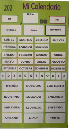 CALENDARIO MAGNETICO PARA LA HELADERA - comprar online