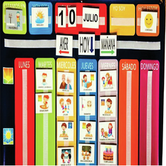 AGENDA PIZARRA VISUAL SEMANAL VERTICAL CON 96 PICTOGRAMAS - comprar online