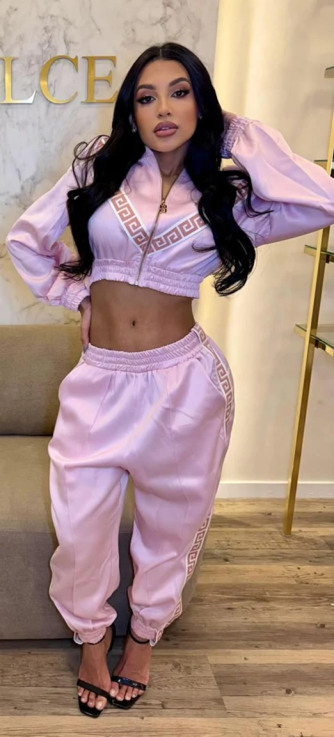 CONJUNTO BLUSA E CALÇA BOMBER CETIM FAIXA - comprar online