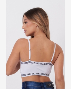 TOP CROPPED PLANET GIRLS BRANCO - comprar online