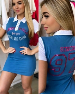 VESTIDO POLO PLANET GIRLS AZUL MÉDIO