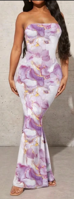 VESTIDO MID TOMARA QUE CAIA MARMORIZADO - comprar online