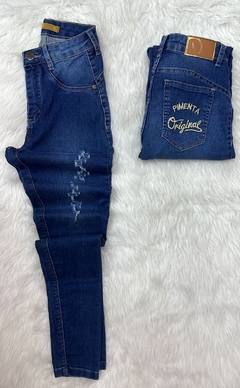 CALÇA JEANS PIMENTA ORIGINAL LETREIRO NO BOLSO
