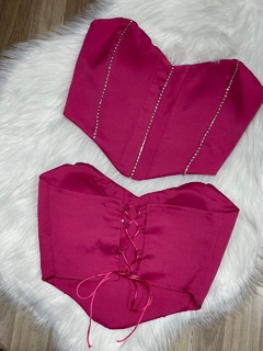 CROPPED CORSELET STRASS