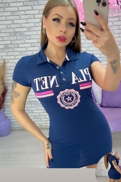 VESTIDO POLO PLANET GIRLS AZUL ESCURO