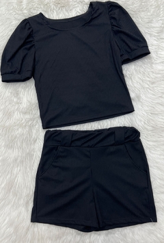 CONJUNTO CANELADO MANGA PRINCESA