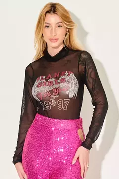 BODY MANGA LONGA ESTAMPADO TULE PLANET GIRLS