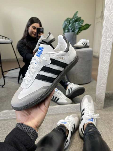Tênis samba adidas / cinza preto - comprar online