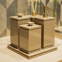 PORTA ACESSÓRIOS BAIXO COM TAMPA DORIA - SAFARI