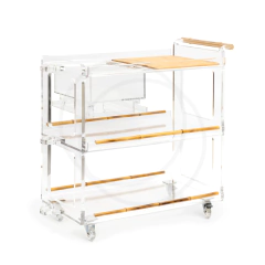 CARRINHO DE SERVIÇO COM OMBRELONE MOCHA - BAMBU