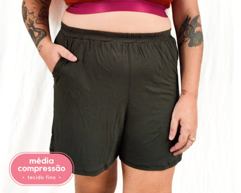 Short Solto de Viscolycra - Oliva