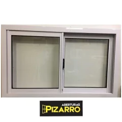 Ventana Aluminio Con Rejas 1.00 ancho x 0.60 alto - Aberturas Pizarro