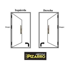 Puerta Inyectada Pintura Epoxi 135x2.00 derecha en internet