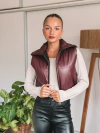 CHALECO PUFFER ECOCUERO DAIU